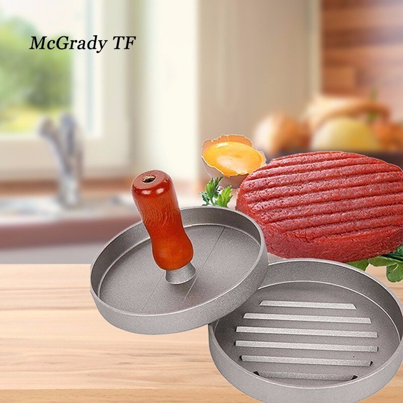 12*12*9.5cm hamburgare pressverktyg köksredskap diy-form aluminiumlegering hamburgpressmaskin köttmaskin köksredskap