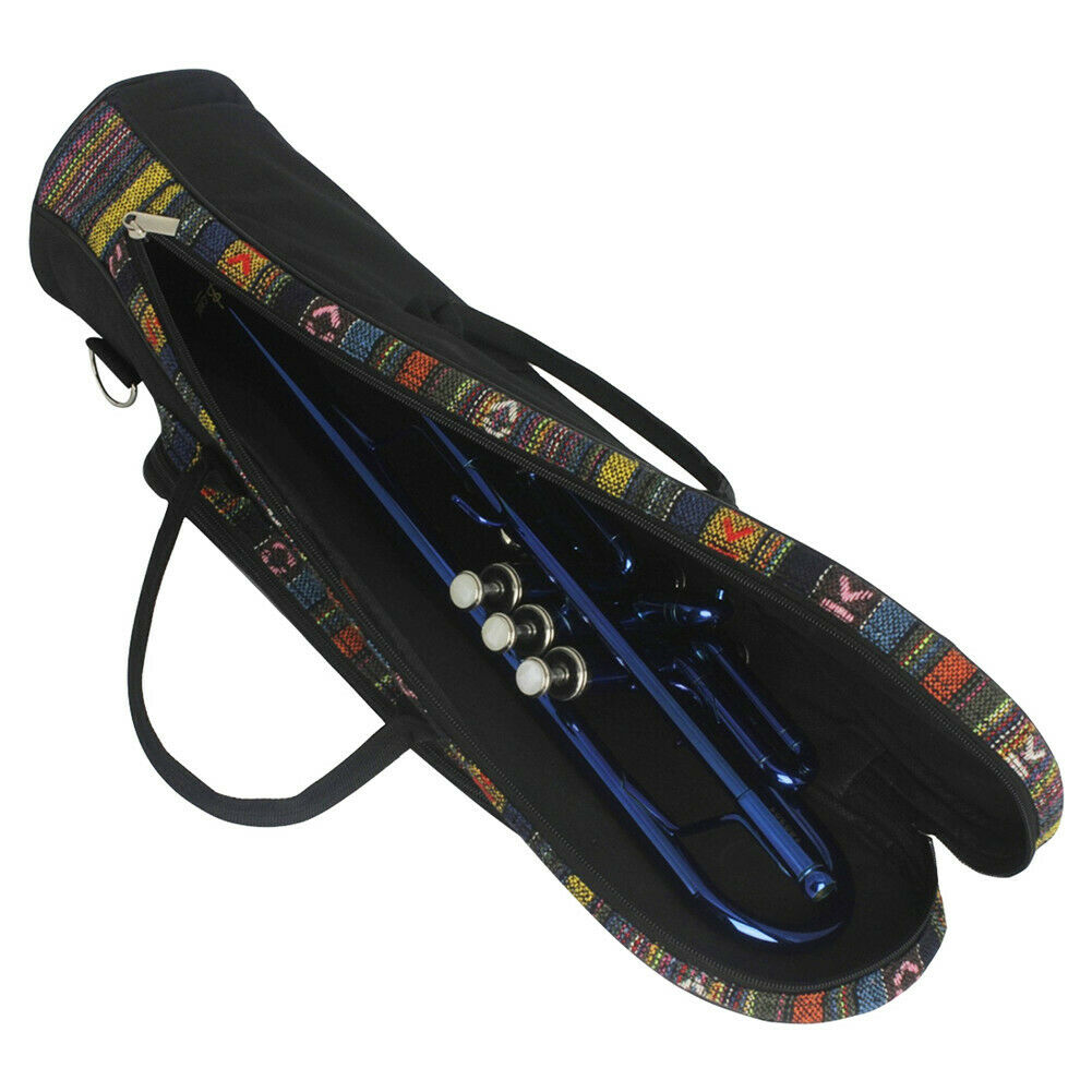 Duurzame Professionele Trompet Tas Oxford Zachte Katoenen Instrument Bag Case Draagbare Dubbele Ritsen Trompet Zakken