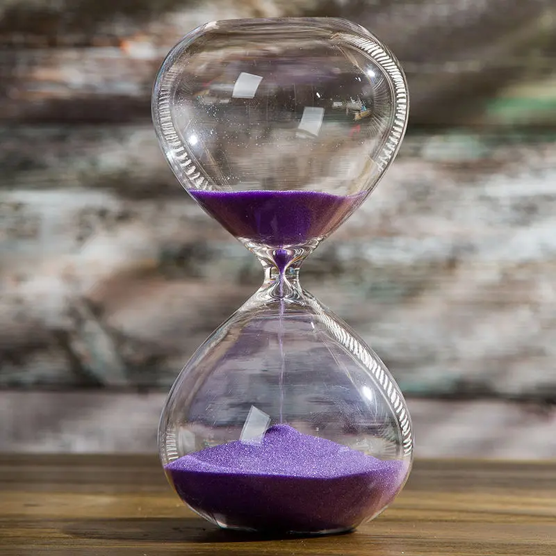 5/10/15/30/60 Minuten Sanduhr Sanduhr Zeit Management Werkzeug Kreative Glas Sanduhr Ornamente schreibtisch Hause Dekorative Spielzeug: Grau / 15min