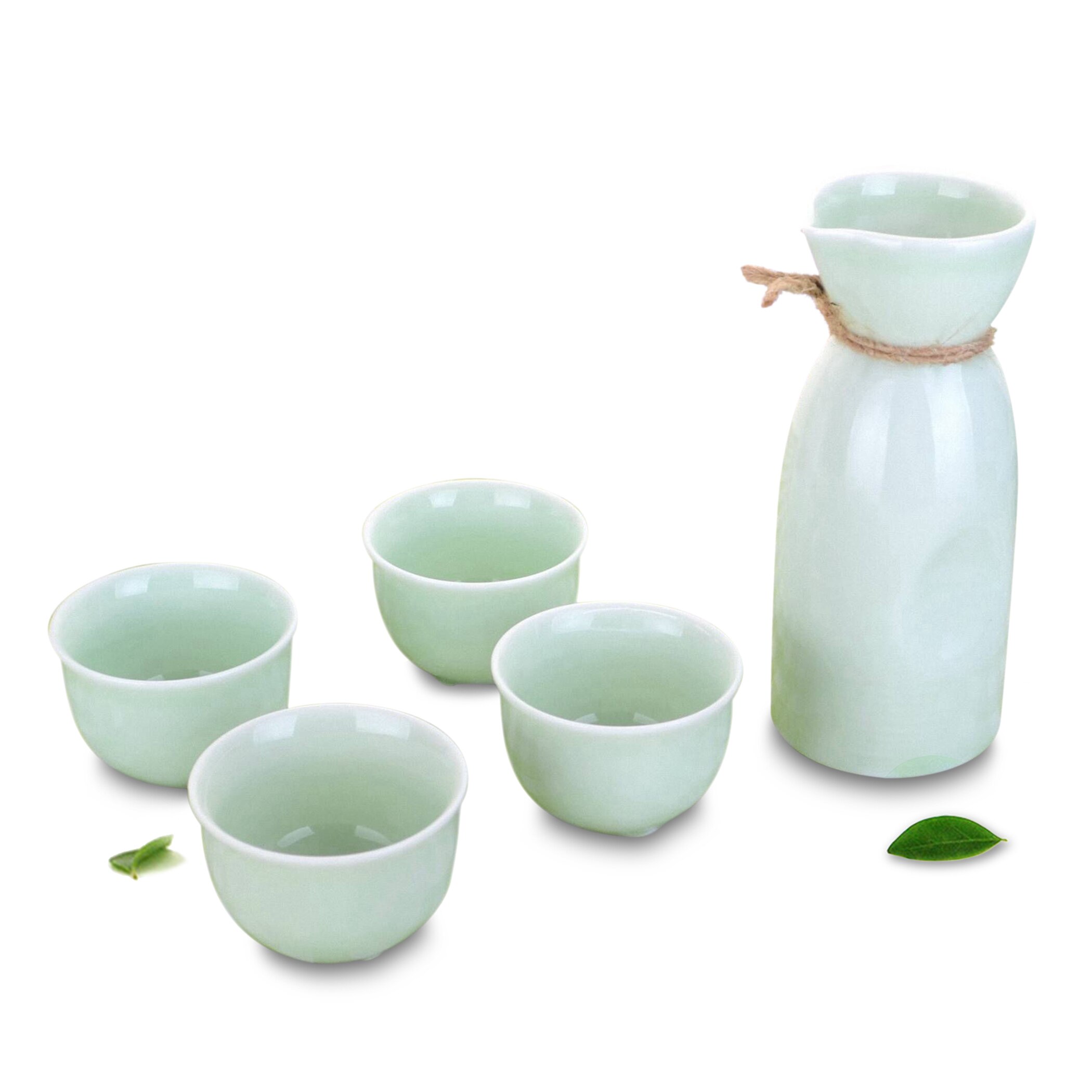 5in1 Japanese Style Ceramic Alcohol Drink Set-160ml Sake Bottle+4x40ml Wine Cups