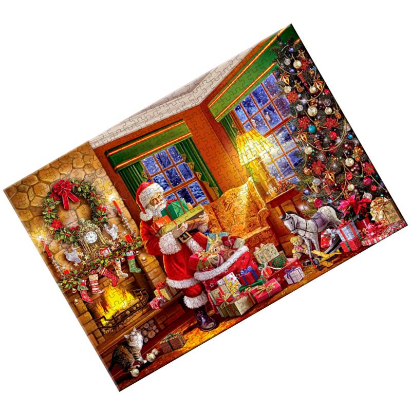 1 Set Van 1000Pcs Kerstman Puzzel Papier Puzzel Speelbal Puzzel Speelgoed