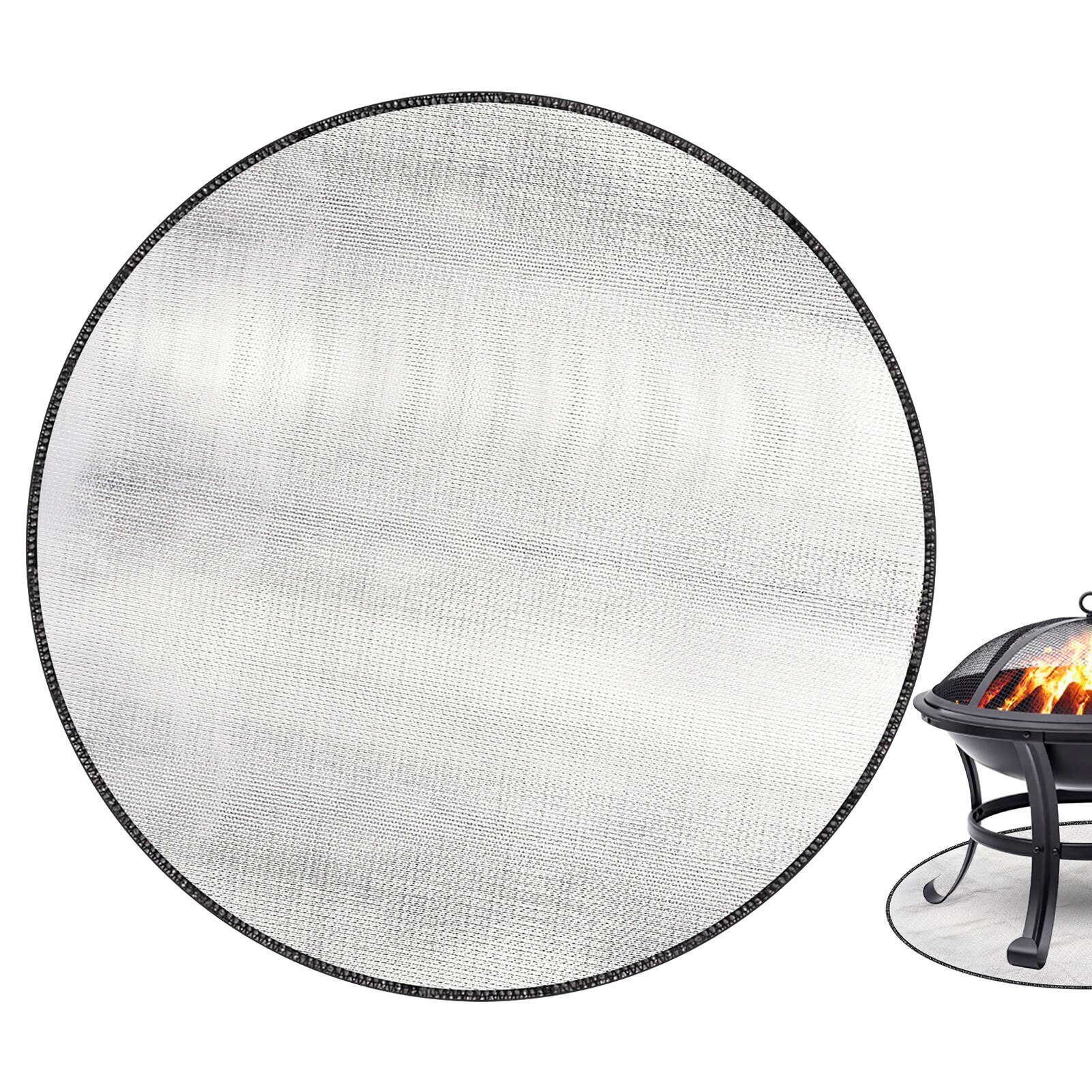 24/36 Inch Ronde Vuurkorf Mat Brandwerende Grill Mat Deck Protector Hittebestendige Shield Brandwerende Mat Pad Voor Outdoor