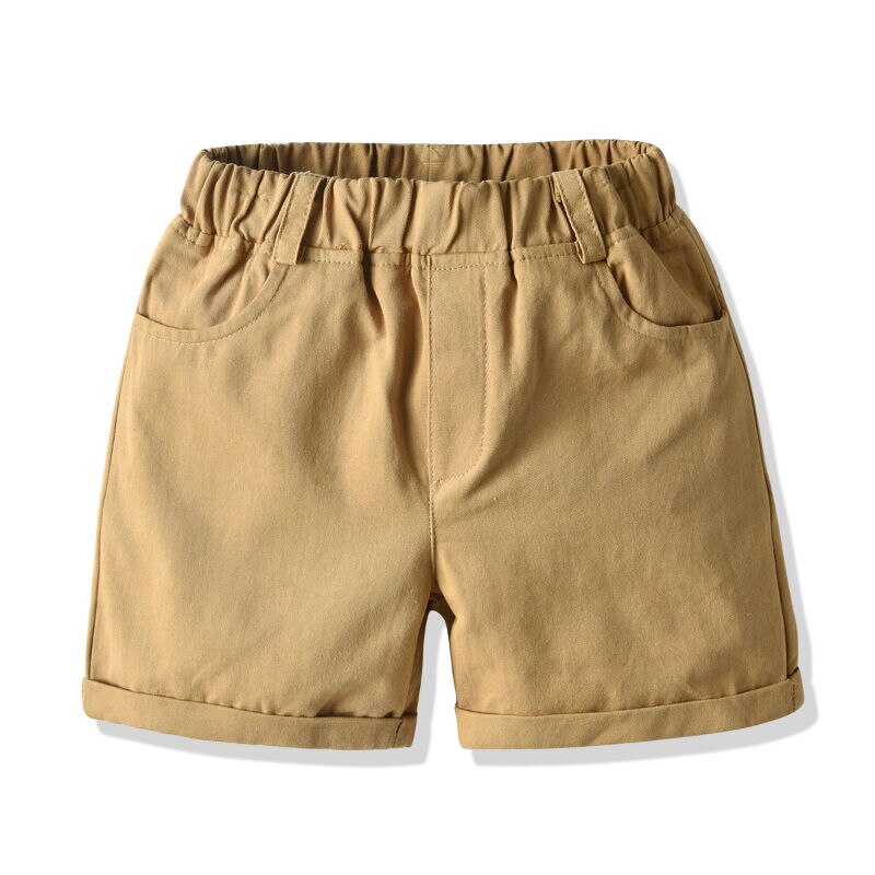 Imcute-Shorts Denim pour filles et garçons, pantalons courts tissés pour enfants, loisirs d'été,: Kaki / 6T