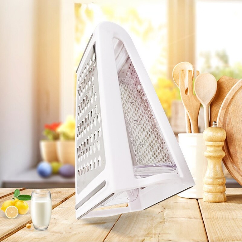 2 Sided Stainless Steel Manual Vegetable Cheese Grater With Container Box Tray Multipurpose Kitchen Tool Vegetable Cutting Tool