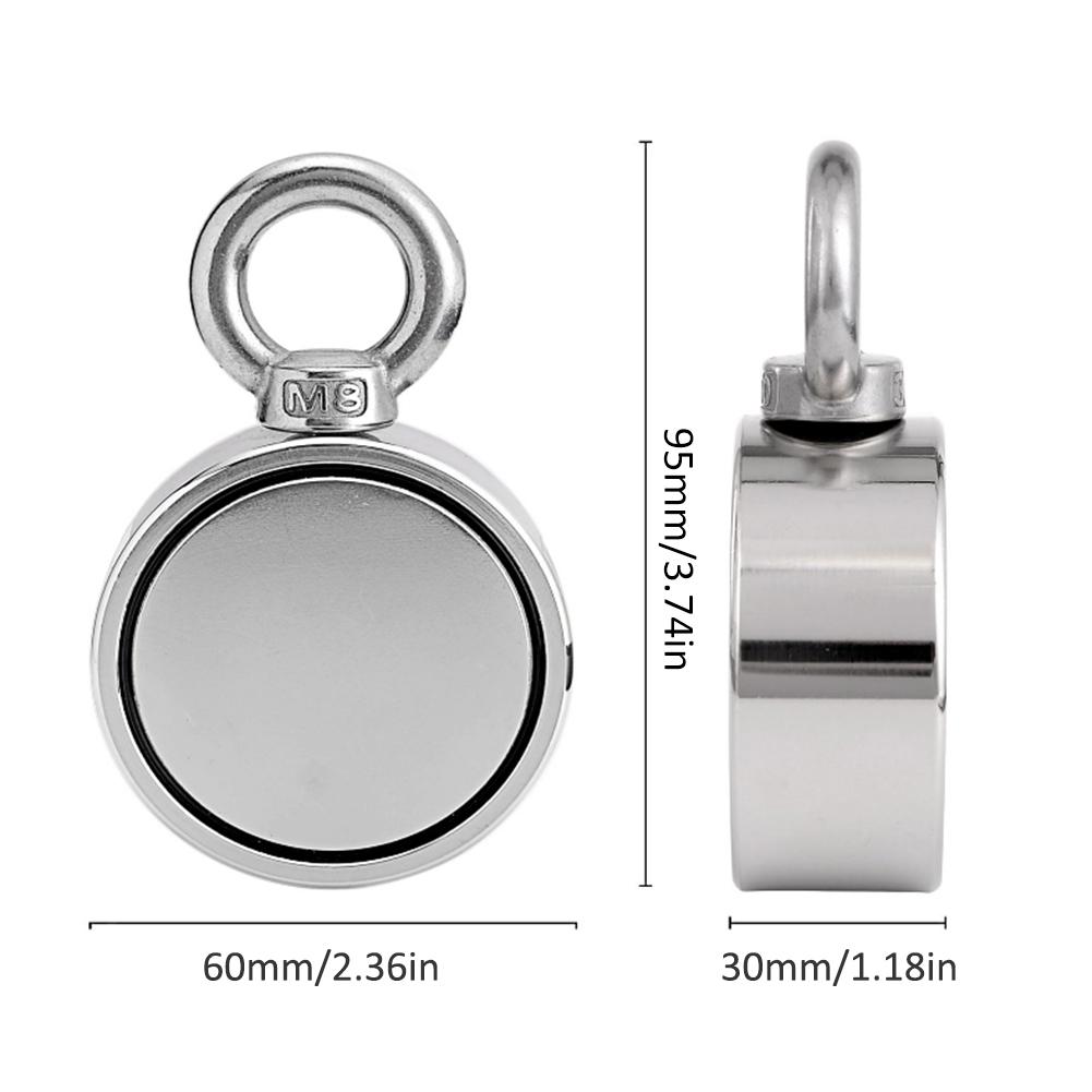 Strong Double - Sided Magnetic Ring Strong Magnetic Ring Salvage Double - Sided Magnet Magnetic Hook Dual Side Fishing Magnets
