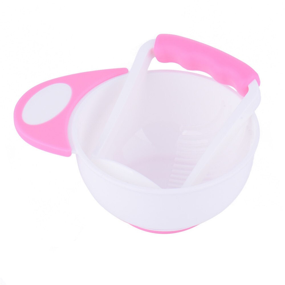 Cuenco de frutas y verduras para hacer comida de bebé, cuenco de preparación de vapor fresco y machacador de alimentos seguro, molinos de comida para bebé sin BPA, 1 Juego: Pink Baby Food Mills