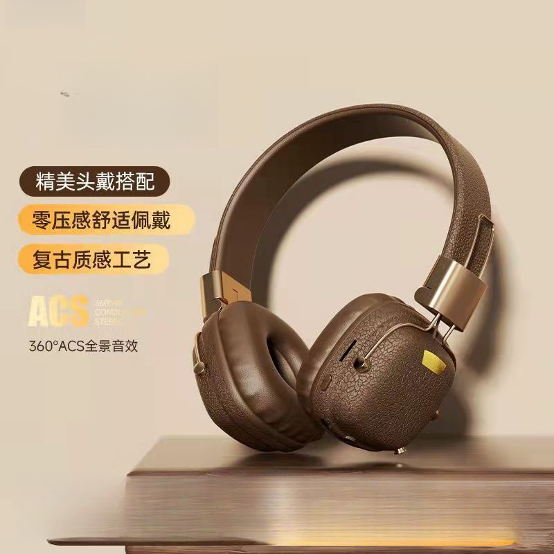Nuevos auriculares Bluetooth multifuncionales montados en la cabeza de con plegable inalámbrico y auriculares con reducción de ruido