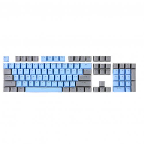 104Pcs Wear-resistant Backlight Key Caps Replacement Kit for Mechanical Keyboard 104 Keys Replacement Button for Gamer Keyboard: Grey Blue