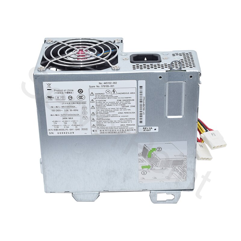 Fuente de alimentación de 240W para HP RP5700, 445102-002, 578189-001, PS-6241-02HD, 445771-001