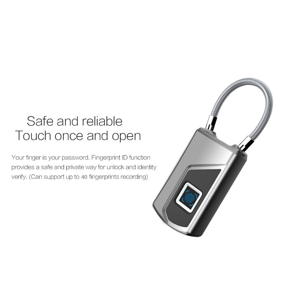 Draadloze slimme deursloten, sleutelloos vingerafdruk hangslot, bluetooth wifi, biometrische digitale vingerafdruk, waterdichte elektronische sloten