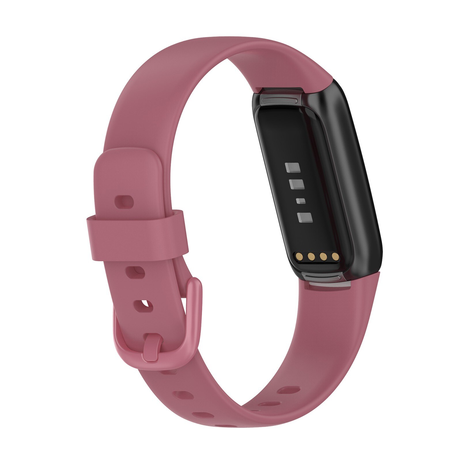 Erstatnings smartklokke armbånd til fitbit luxe smart se silikon fast reim sportsarmbånd håndledd stropper klokkerem belte: varmt rosa