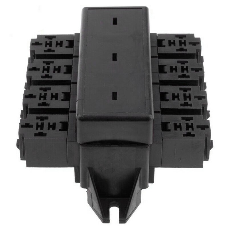 Black Car 20-Way Blade Fuse Holder 8-Way Relay Socket Fusebox Distribution Block Circuit Breaker Automotive Relay Fuse Holde