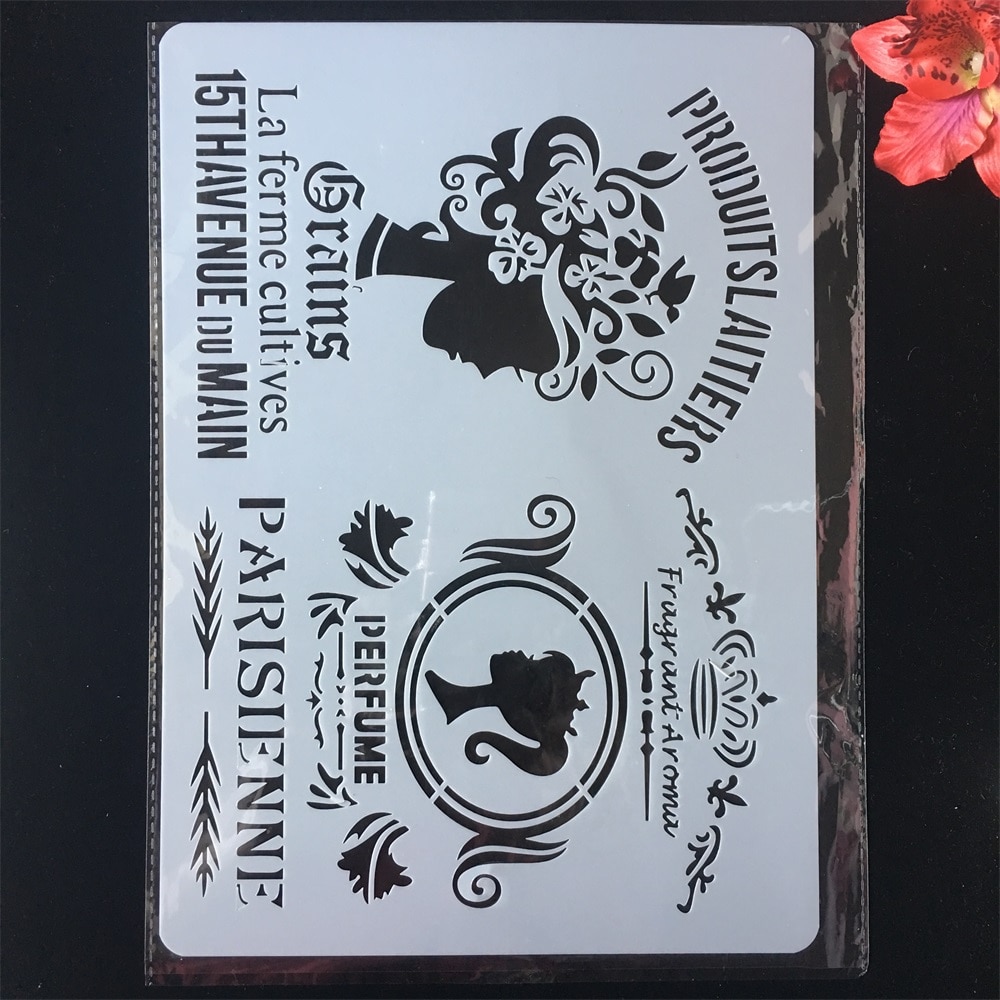 29*21cm A4 Chinese Words Tang Poem DIY Craft Layering Stencils Painting Scrapbooking Stamping Embossing Album Card Template: 12