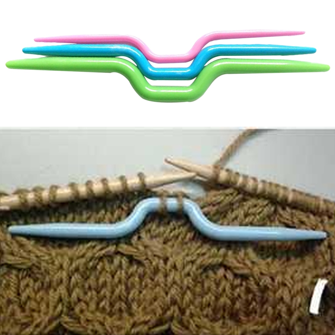 Twist Crochet Hook Markers Needle Knitting Needles Clip Craft Plastic Knitting Crochet Locking Stitch 3pc