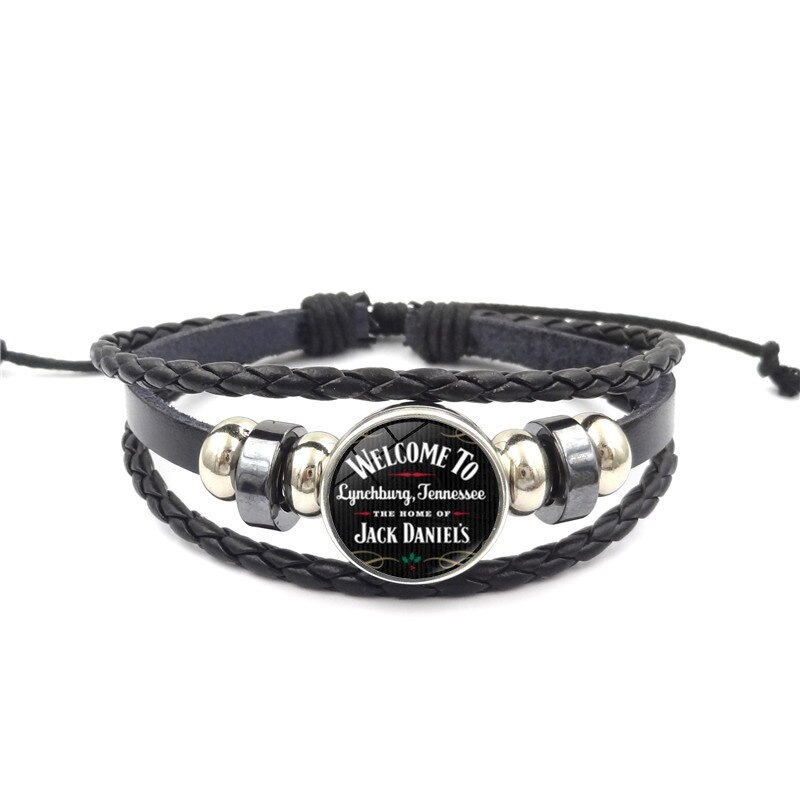 Products Accessories Jack Daniels Time Stone Braided Bracelet Retro Handmade DIY Beaded Bracelet Multilayer Hand Jewelry: Xswx1868 5