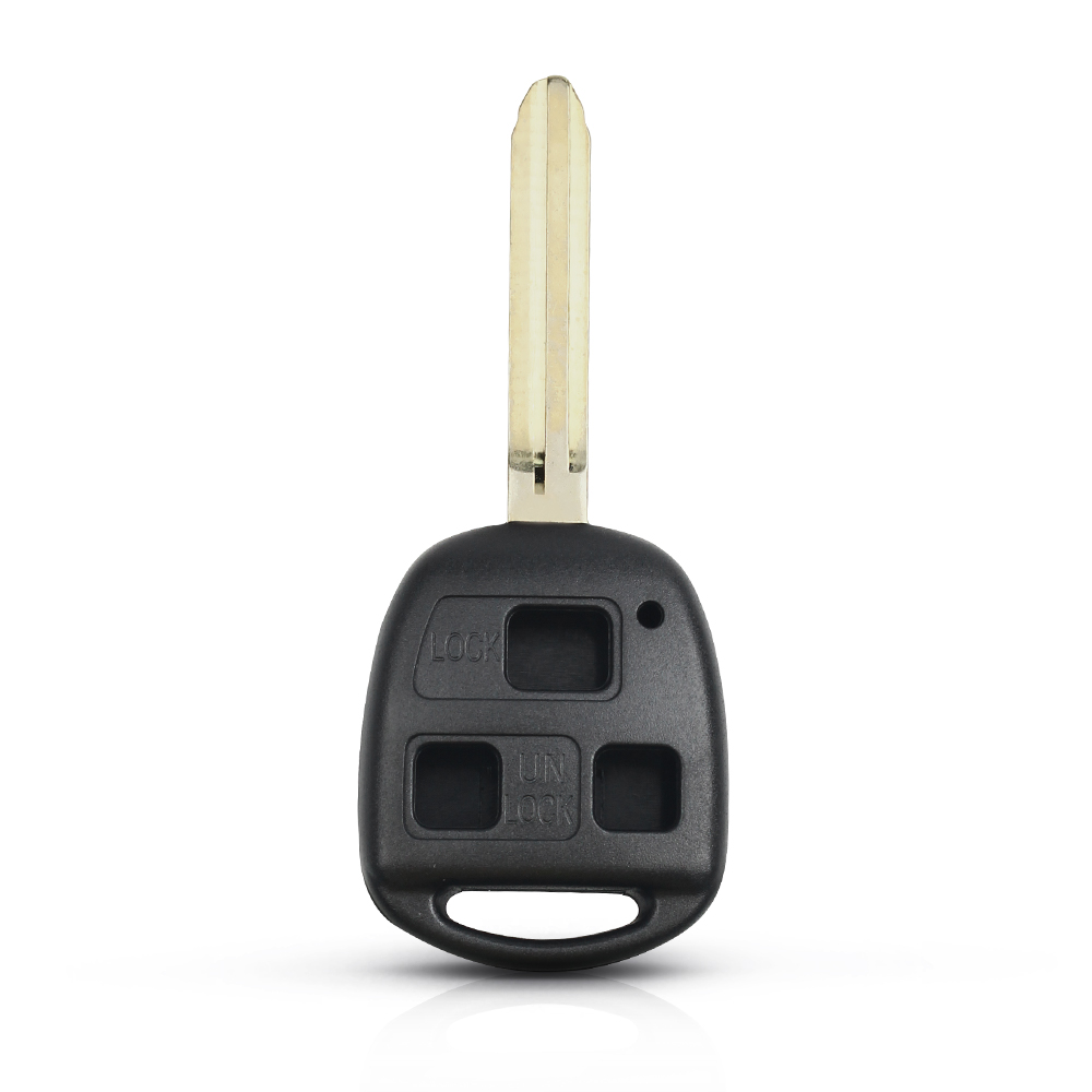 KEYYOU Modified 2/3 Buttons Flip Car Key Shell Case For TOYOTA CAMRY RAV4 Corolla PRADO YARIS Replacement Fob Uncut TOY43 Blade: Original 3 Buttons