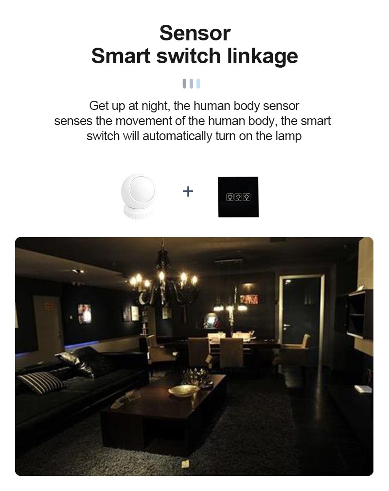 Tuya Human Body Sensor Infrared Sensor Motion Detection Tuya Intelligent Anti-theft Human Motion Sensor