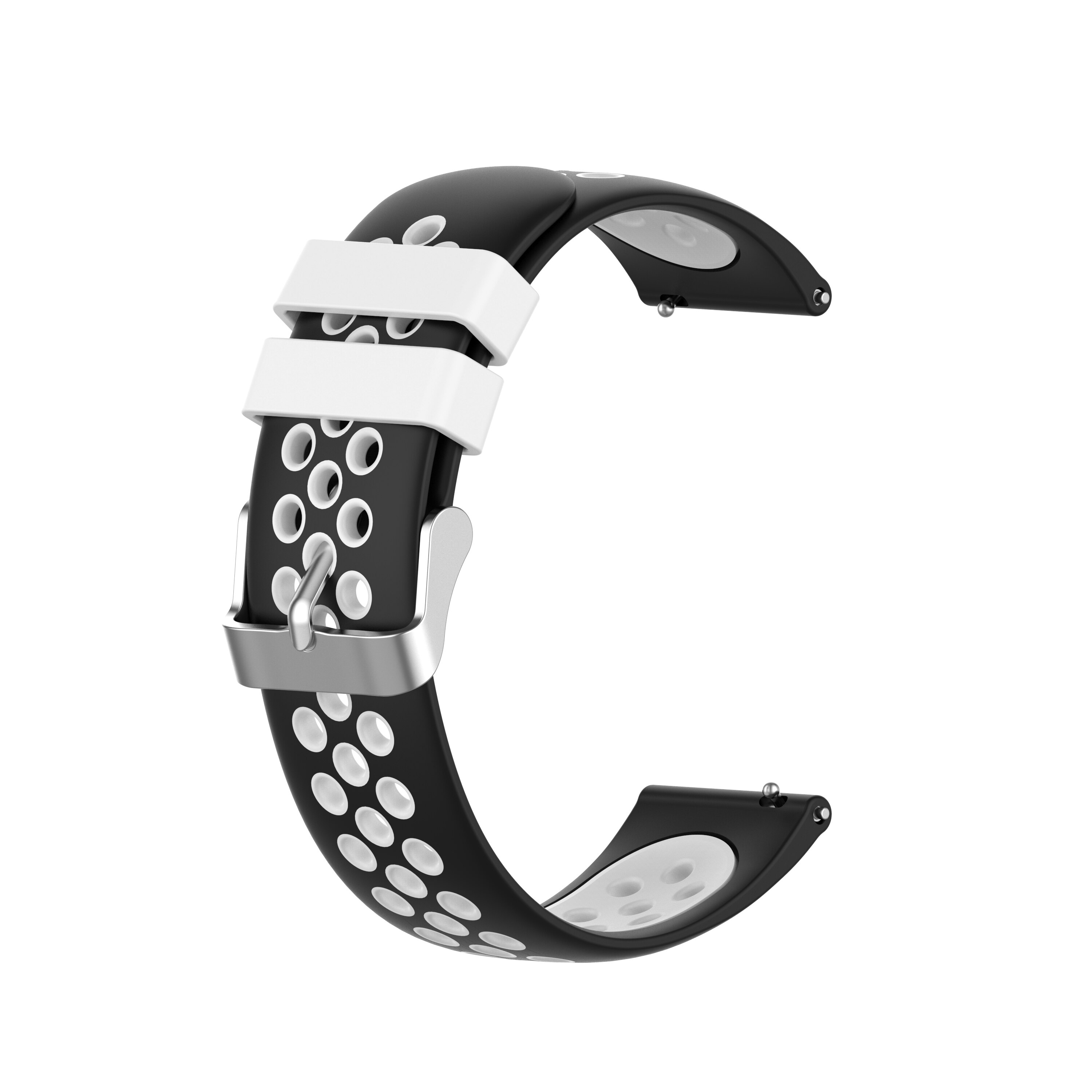 Värikäs rannekoru rannehihna amazfit bip pop u lite s kellon rannekkeet amazfit gts 2 stratos pace silikoni älykello ranneke: Musta valkoinen