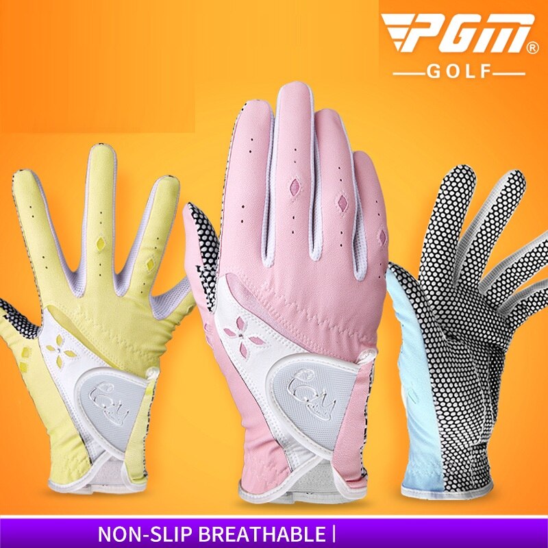 1 paar Frauen Leder Golf Handschuhe Verknüpfungen Rechts Hand Schweiß Saugfähigen Sport Handschuhe Damen Anti-Unterhose Golf Handschuhe d0514