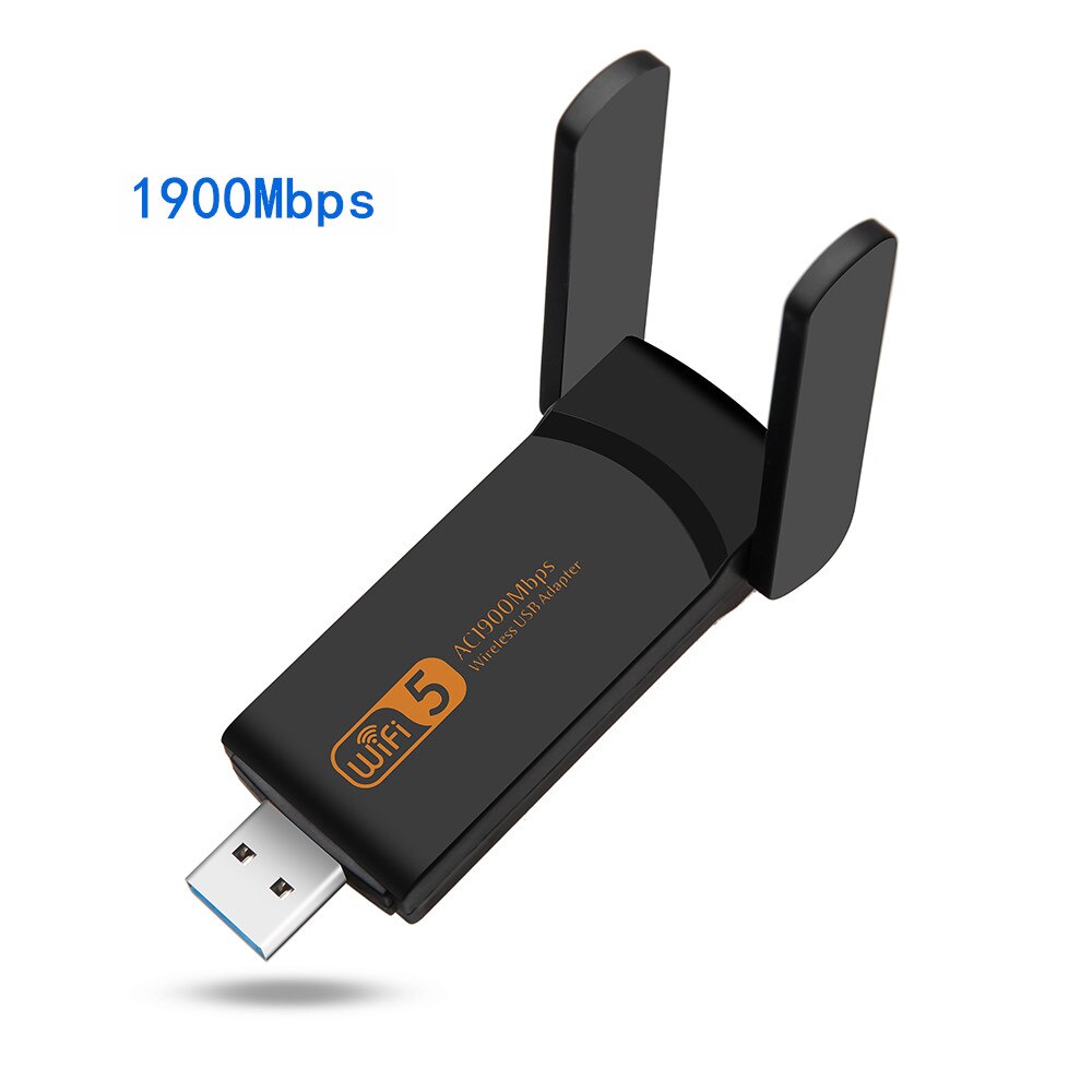 WIFI USB Adapter 1900Mbps 300Mbps USB 3.0 WiFi Wireless Network Card 2.4GHz 5.0GHz Adapter With Rotatable Antenna: 1900Mbps