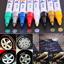 12 farver universal vandtæt permanent maling tusch bildæk dæk slidbane gummi metal graffiti olieagtig tuschpen
