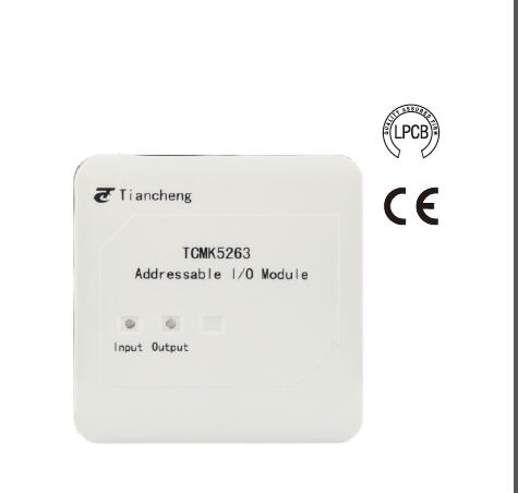 Addressable Single I/O Module Intelligent Input Output Module for fire alarm system LPCB approved