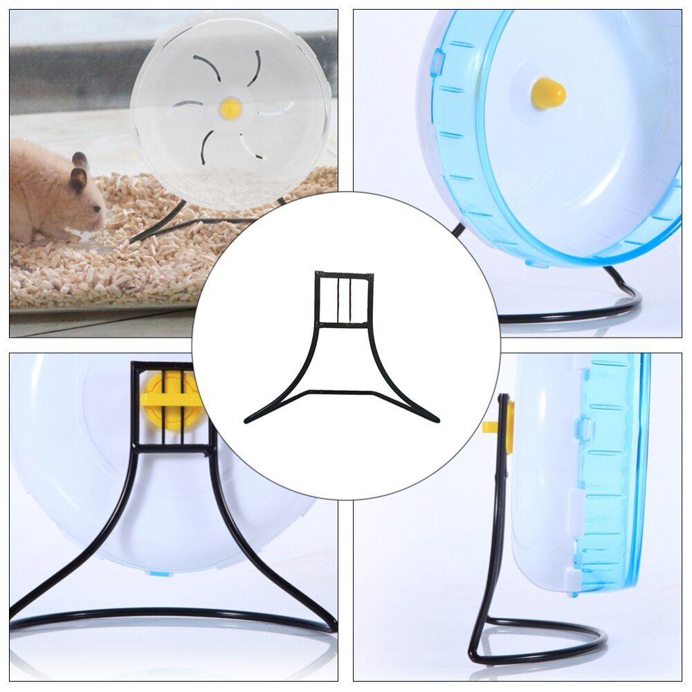 Roue d'exercice pour Hamster, support en fer (noir), 1 pièce