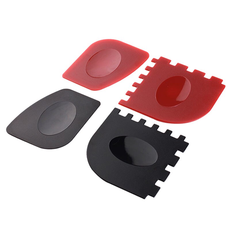 BBQ Scrapers Cleaner 4pcs BBQ Tool Plate Plastic Grill Pan Special Cleaning Board Durable Set For Cast Iron Integrated Scrapers: 01and 02 4pcs