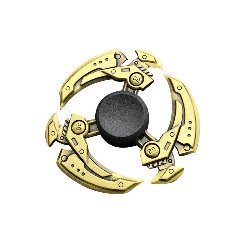 Engranaje de bronce, Spinner de mano, Spinner para dedos, martillo de Thor, Torre Eiffel, Spinner de aleación de Metal, triple anillo, pasatiempos para adultos