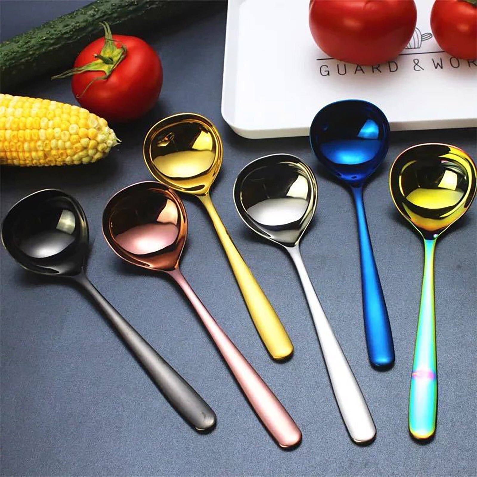 1pc Spoon Stainless steel soup spoon sauce spoon m... – Grandado