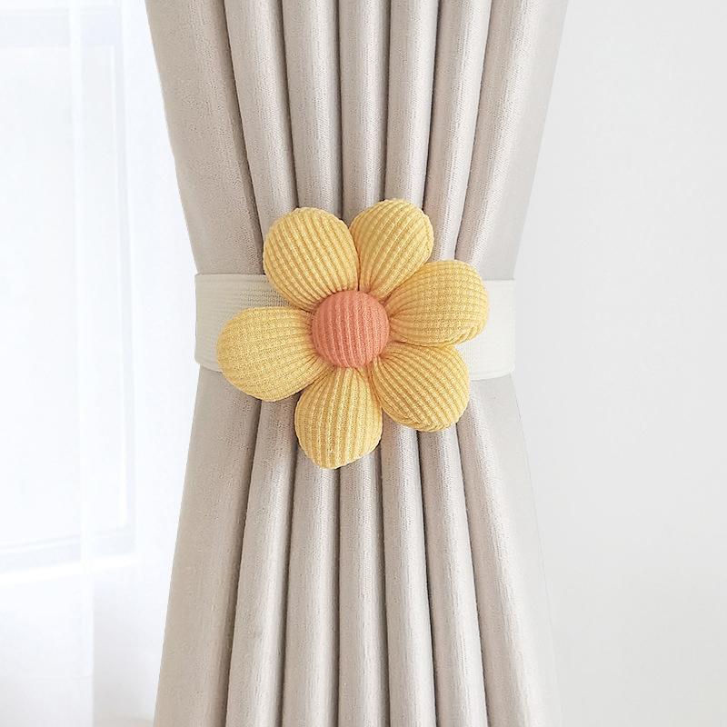 Vorm Gordijn Tieback 1 Stuks Bloem Elastische Band Gordijn Gespen Magnetische Gesp Gordijn Touw Houders Kinderkamer Home Decor