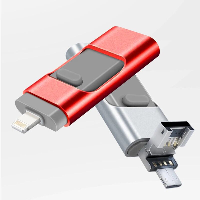 Supersonic 3 in 1 Draagbare Slimme Telefoon iphone USB Flash Disk met 8 Pin/Micro USB Plug/USB 128GB 64GB 32GB Pen Drives