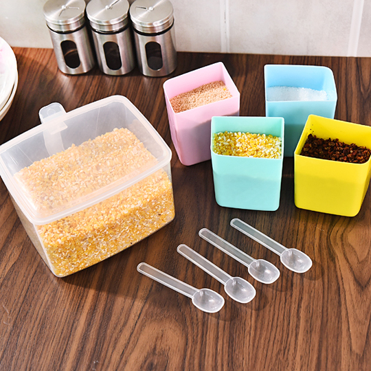 Plastic Divided Spice Box Kitchen Seasoning Jar Seasoning Box Sugar Jar Salt Jar kitchen accessories