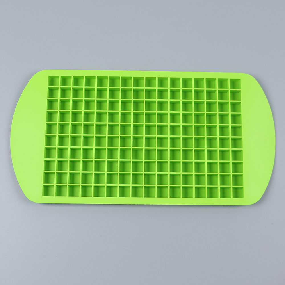 160 Grid Mini Silicone Ice Tray Ice Cubes Foldable Ice Mold Ice Breaker Ice Grid Tray Small Square Mold Ice Maker Silicone Mold: Blue