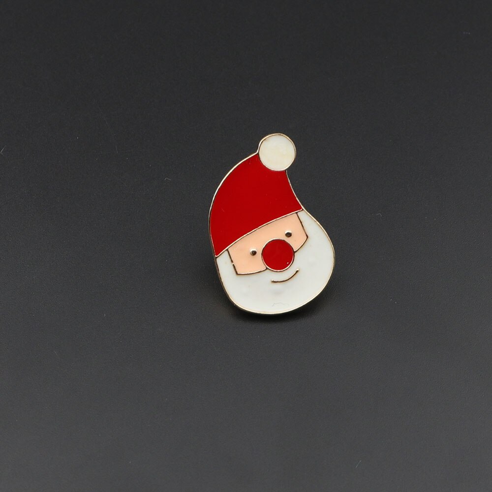 Creatieve Cartoon Kerst Broches Pins Leuke Kerstman Jingle Bells Sokken apple Banaan Pine apple Emaille Pin Badges Broche: 4