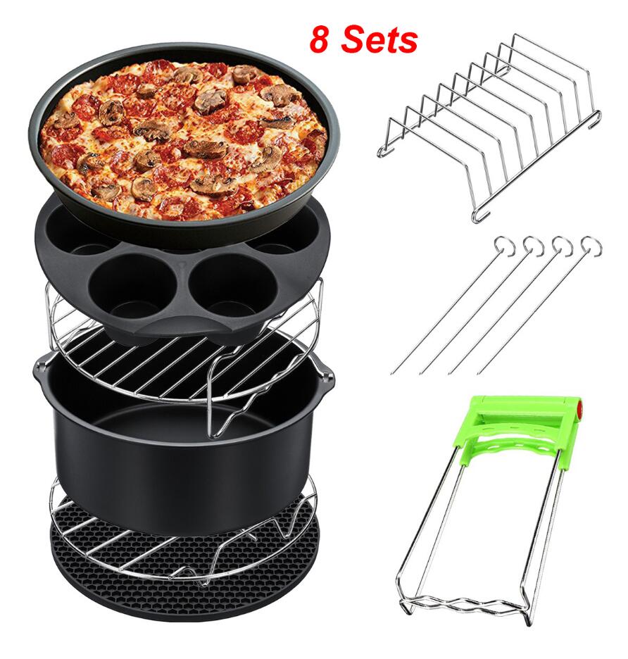 Friteuse à Air 7 pouces de , accessoires pour friteuse à Air Gowise Phillips Cozyna et sécurise, adaptés à tous les modèles 3.7 4.2 5.3 5.8QT: Full set 2