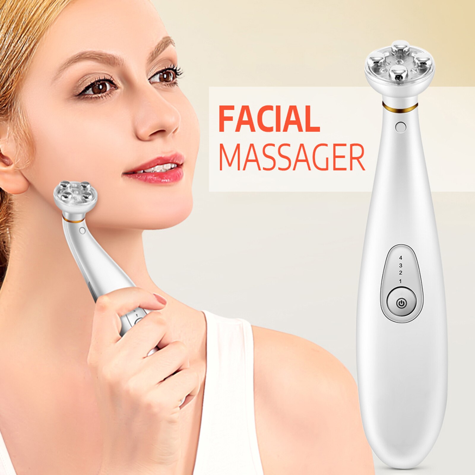 Eye Massage Eyes Facial Massager Wand for Dark Circles Puffiness & Fatigue Removal USB Rechargeable Eye Face Massage Eye Beauty