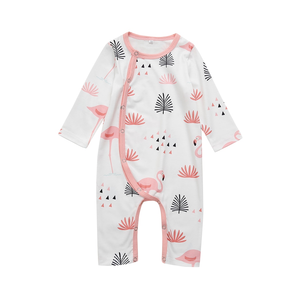 Toddler Infant Unisex Baby Kid Long Sleeve Button Cotton Flamingo Pajamas Sleepwear Night Clothes