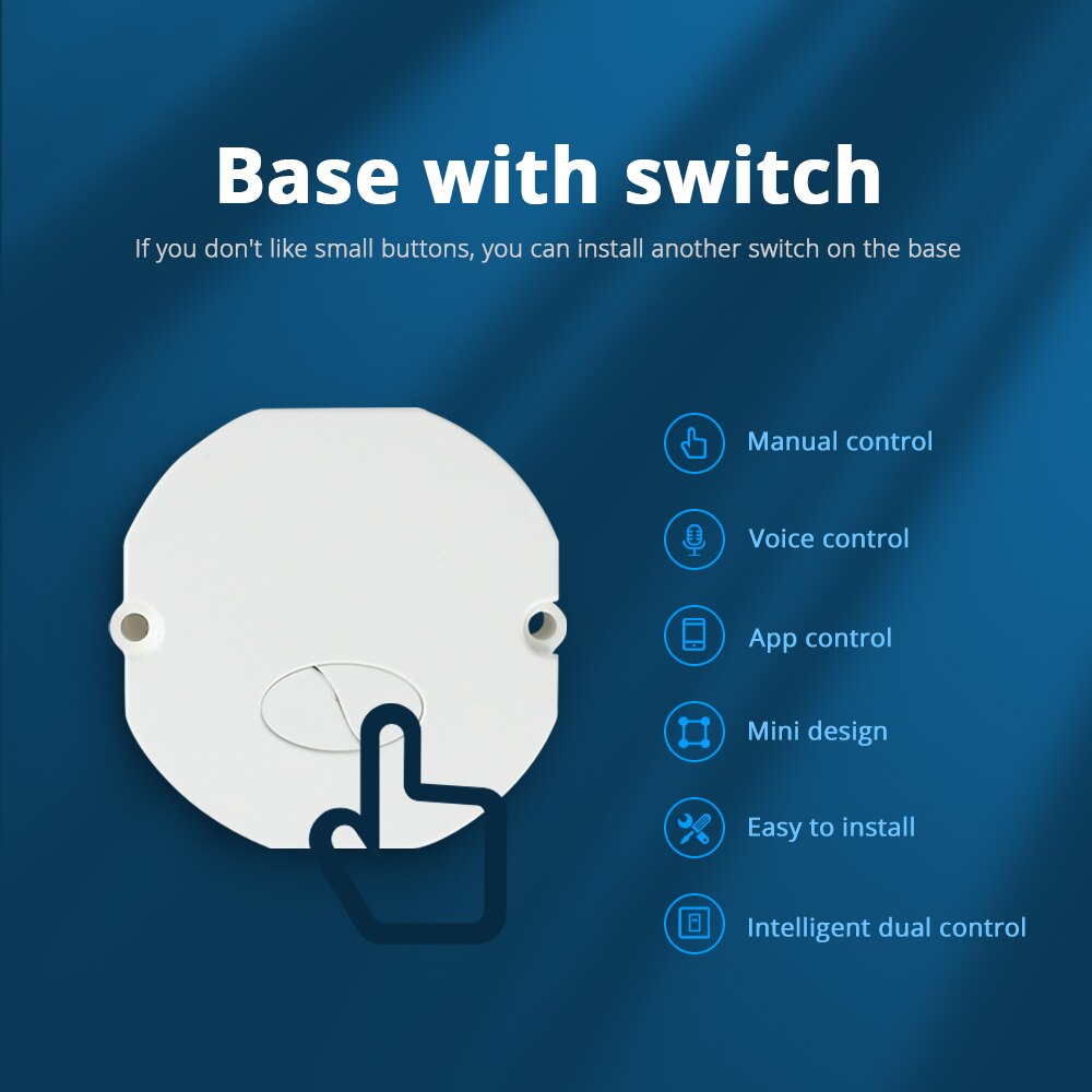 Zemismart Tuya WiFi Switch Module Mini Switch Base Alexa Google Home Control 2 Gangs 2 Ways