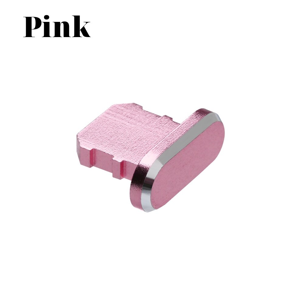 Metall Anti Staub Ladegerät Dock Stecker Stopper Kappe Abdeckung für iPhone X XR Max 8 7 6S Plus-telefon Zubehör: Pink