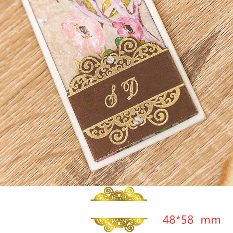 Letters Alphabets Borders Wreath Frames Metal Foil Plates for DIY Scrapbooking Letterpress Embossing Paper Cards Crafts: Picture 3