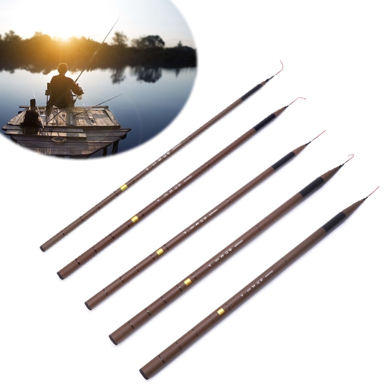 Fishing Rod Ultralight Pole Super Hard Telescopic Carbon Fiber 2.7-6.3m