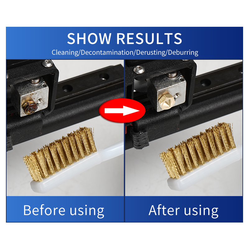 Impressora 3D Escova De Dentes De Fio De Cobre, Punho De Escova De Cobre, Bloco De Aquecedor De Bico, Hotend Limpeza, Peças De Cama Quente