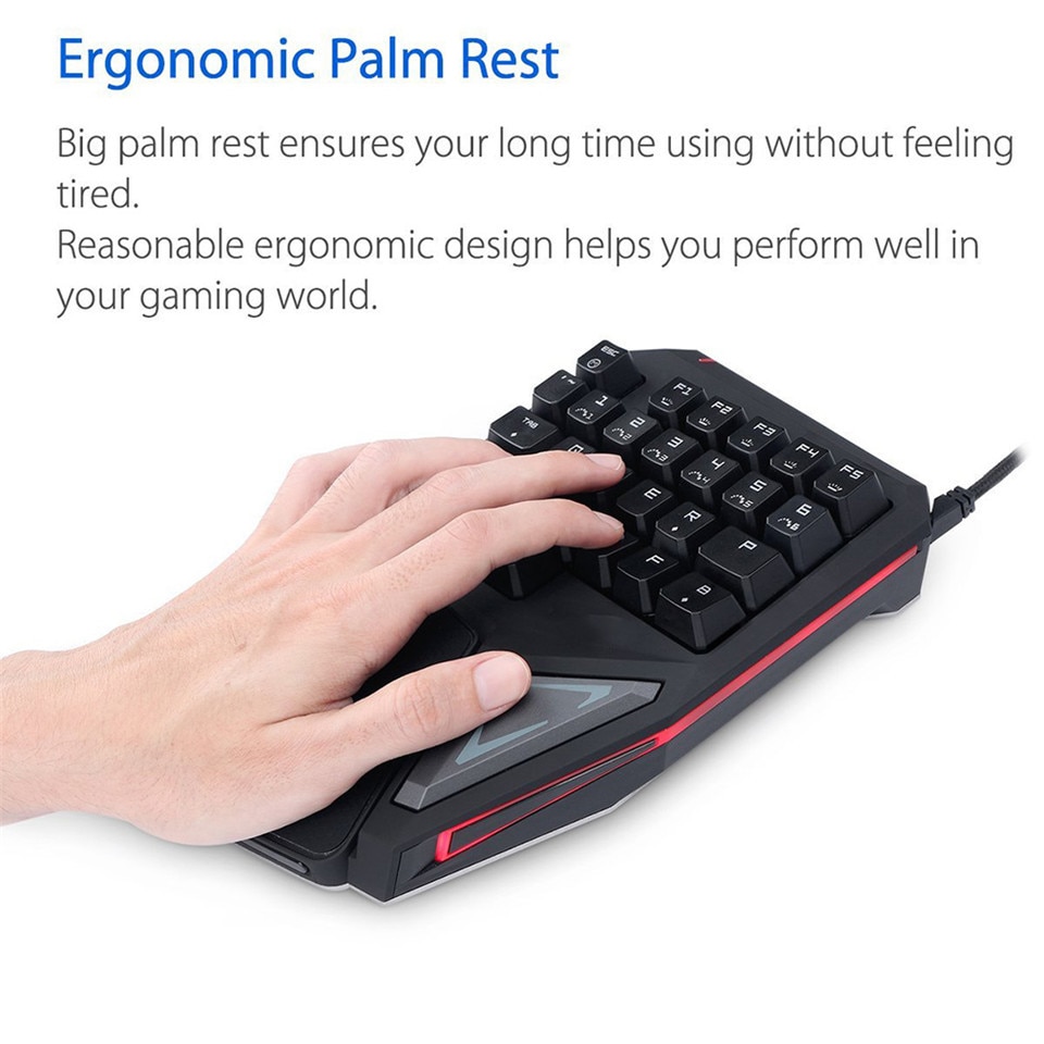 Delux Mini Keyboard T9 Plus Mechanical Gaming Keypad Wired Gaming Mouse 12000 DPI Computer Mice for Laptop PC Gamer