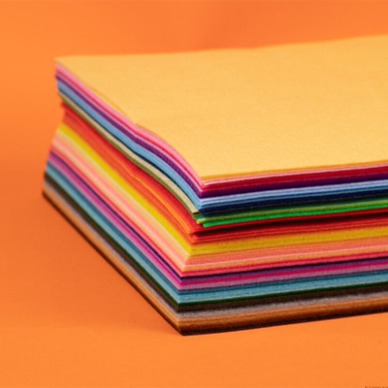 40pcs/set Non-Woven Felt Fabric DIY Handmade Craft Sewing Tools Supplies Colorful For Sewing Doll Polyester Cloth Supplies
