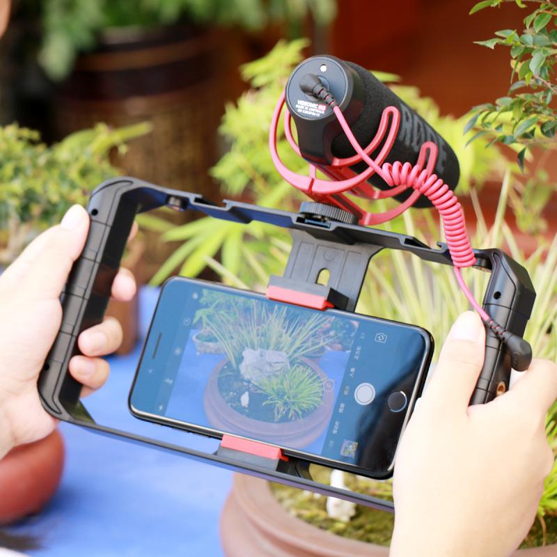 Ulanzi u-rig pro smartphone video rig sko monteres film udstyr sag håndholdt telefon videostabilisator greb stativ monteringsstativ