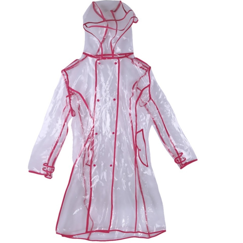 [eam] dames transparante getijden waterdichte regenjassen lange capuchon windjack knielange buiten regenkleding  la104