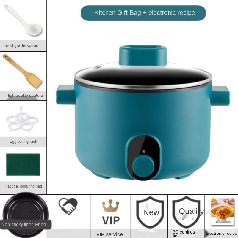 1-2Mini Rice Cooker Small People Rice Cooker Household Rice Cooker Small Household Appliances Electrical Kitchen Supplies: Old green