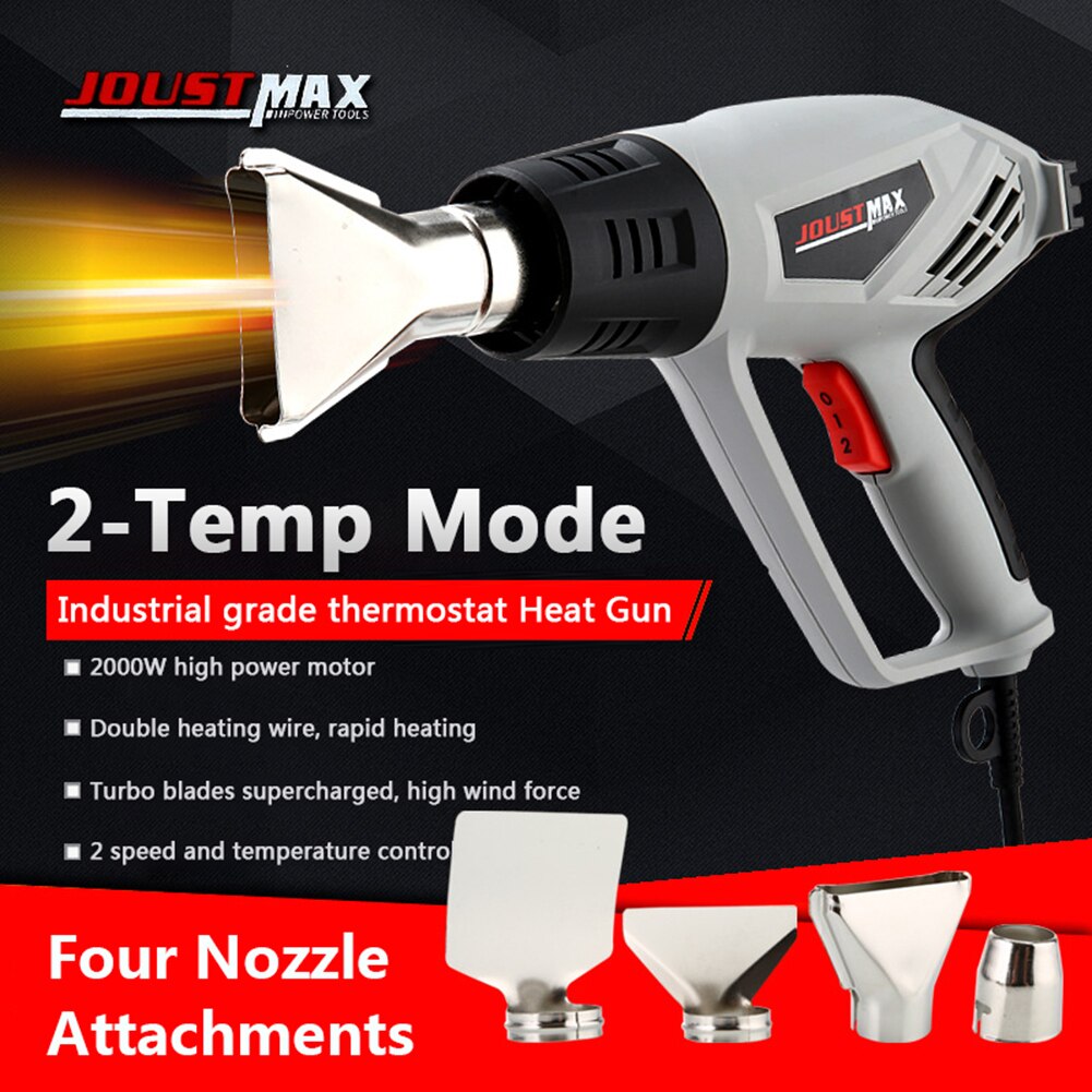 2000W Electric Air Heat Tool Dual Temperature-controlled Industrial Building Hair Dryer Temperature Heat Gun
