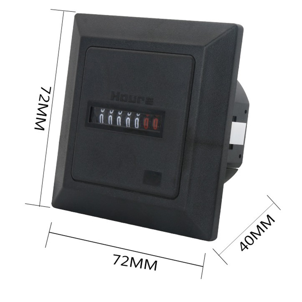 Digital Non-Resettable Hour Meter Quartz Sealed Hour Meter 0.3W 220-240V